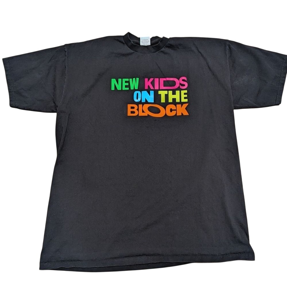 NKOTB Big Plus 4X Black Neon Graphic Tee T-shirt Shirt New Kids On The Block
